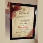 Die Ehrenurkunde für Gerda Seibel Die Ehrenurkunde für Gerda Seibel