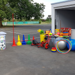 In dieser neuen Garage auf dem Gelände der FES in NW werden die Spielgeräte küntig untergebracht sein In dieser neuen Garage auf dem Gelände der FES in NW werden die Spielgeräte küntig untergebracht sein